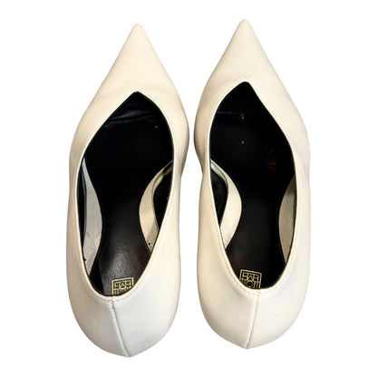 Toteme The Wedge Ivory Patent Leather Kitten Heel Size 7.5/EU 8