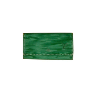 Louis Vuitton Green Epi Leather Key Holder Wallet With Gold Hardware
