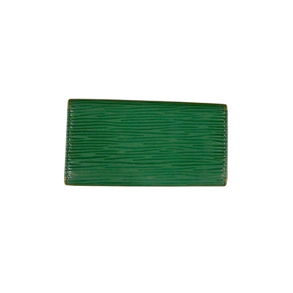 Louis Vuitton Green Epi Leather Key Holder Wallet With Gold Hardware