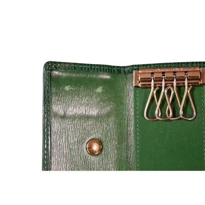 Louis Vuitton Green Epi Leather Key Holder Wallet With Gold Hardware