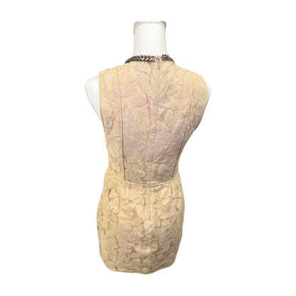 3.1 Phillip Lim Ivory Textured Floral Mini Dress, Size 4