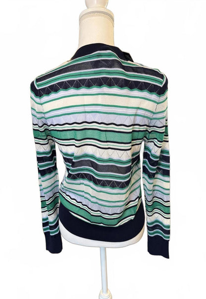 Happy Sheep Striped Knit Cardigan, Small (NWT)