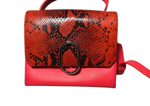 3.1 Philip Lim Alix Mini Crossbody in Red Snakeskin and Red Leather