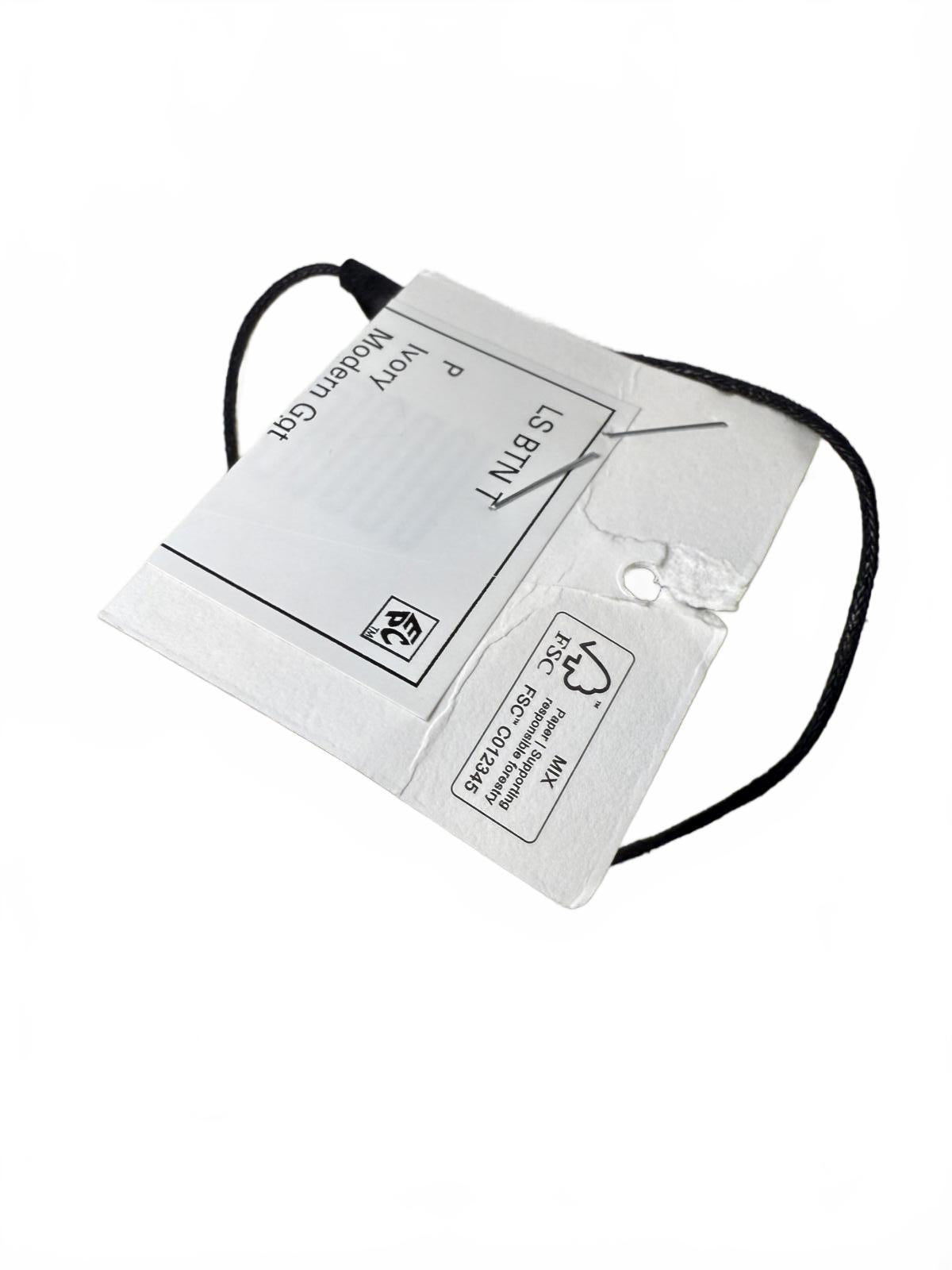 New Theory White Long Sleeve Silk Button-Up Shirt, size Small