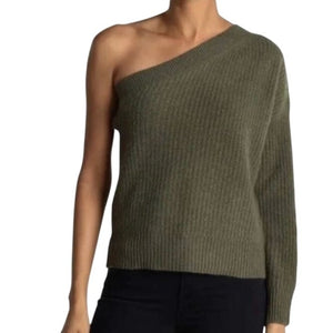 360Cashmere Lena One-Shoulder 100% Cashmere Sweater, Small NWT
