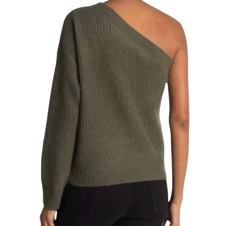 360Cashmere Lena One-Shoulder 100% Cashmere Sweater, Small NWT