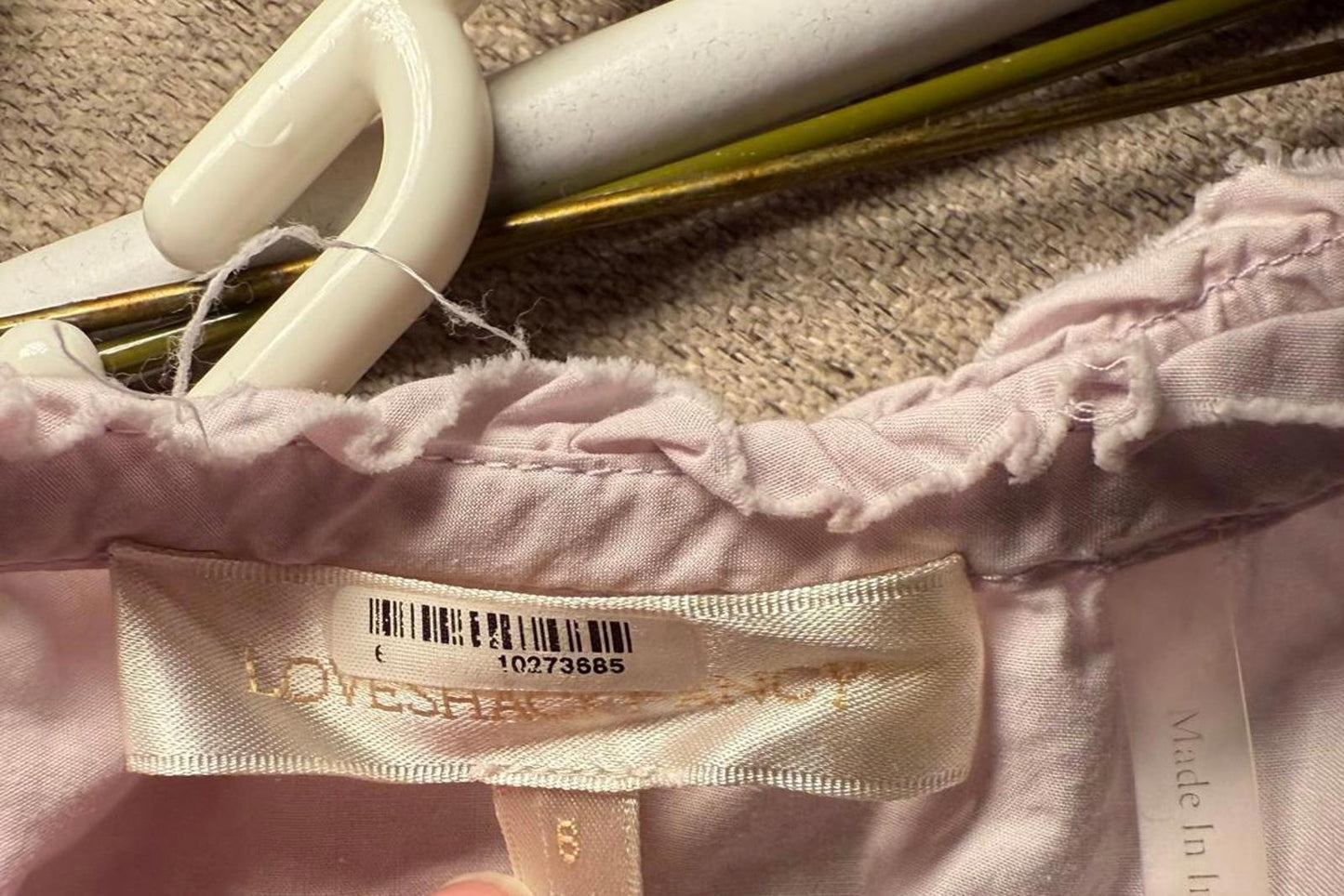 LoveshackFancy Pink Eyelet Lace Summer Dress, Size 6