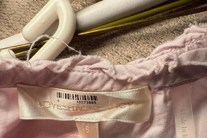 LoveshackFancy Pink Eyelet Lace Summer Dress, Size 6