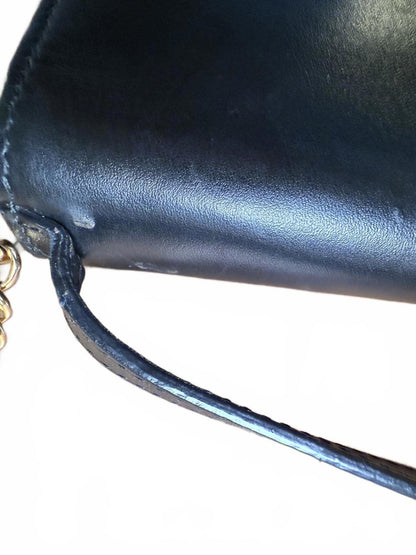 Gucci Zumi Black Leather Shoulder Bag with Gold Chain Strap