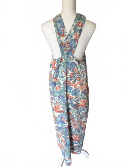 New Faherty Halter Midi Floral Pattern Dress, Size Large