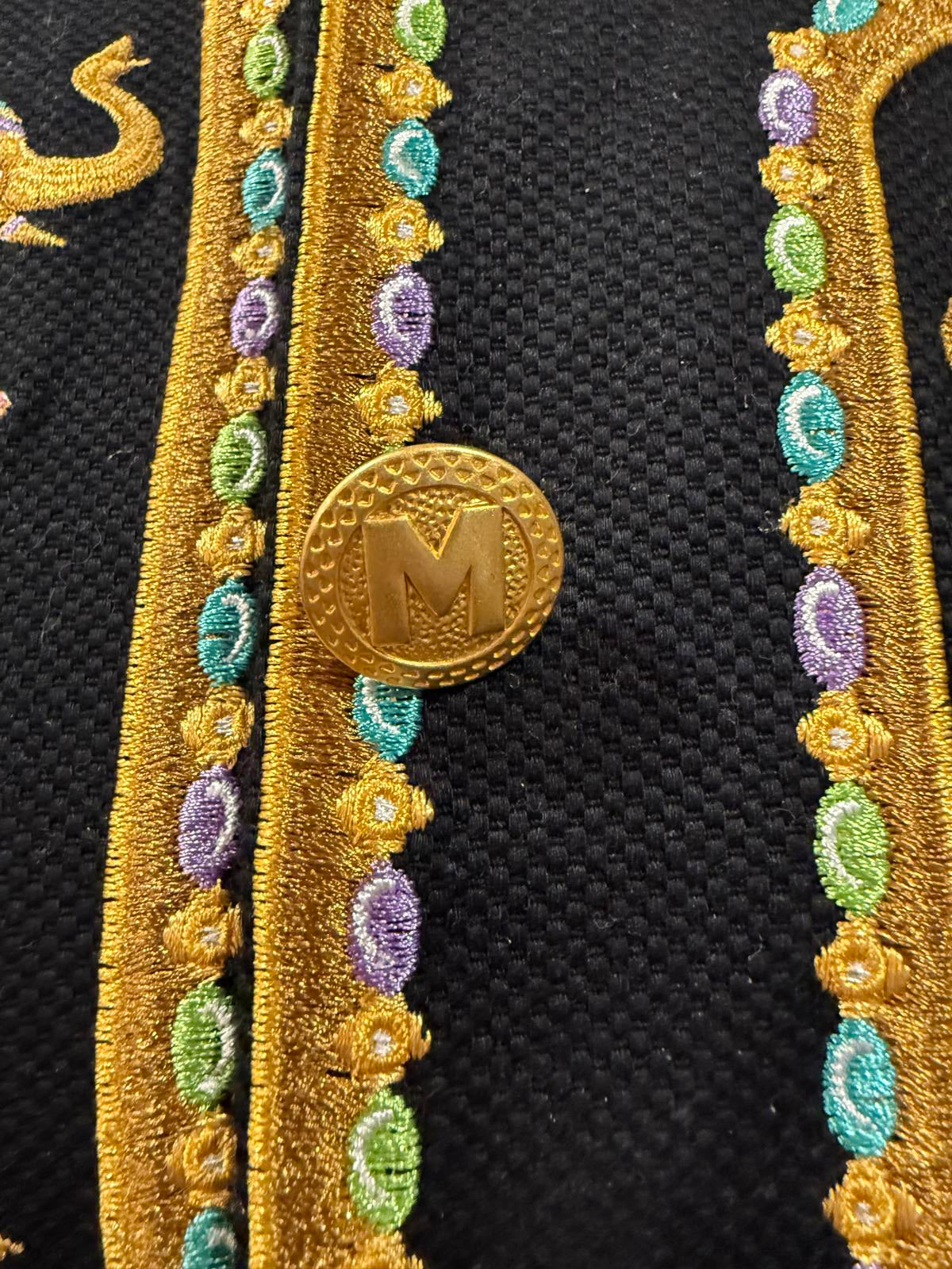 Bob Mackie Vintage Wearable Art Embroidered Elephant Jacket, Size L