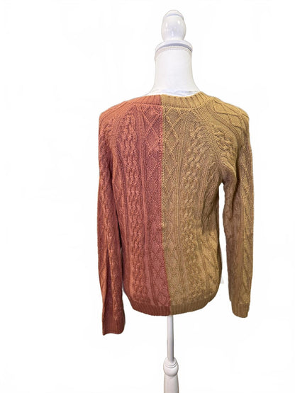 For Love & Lemons Colorblock Cable Knit Cardigan, Size Small NWT