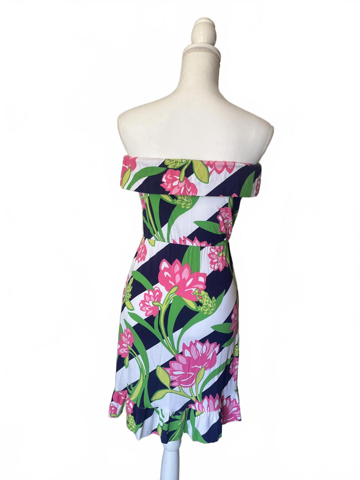 Lilly Pulitzer Floral Strapless Summer Dress, XS