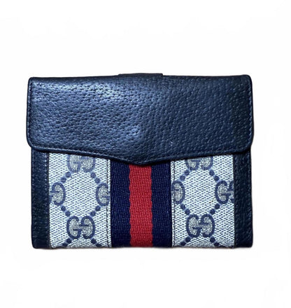 Vintage Gucci GG Canvas and Leather Wallet