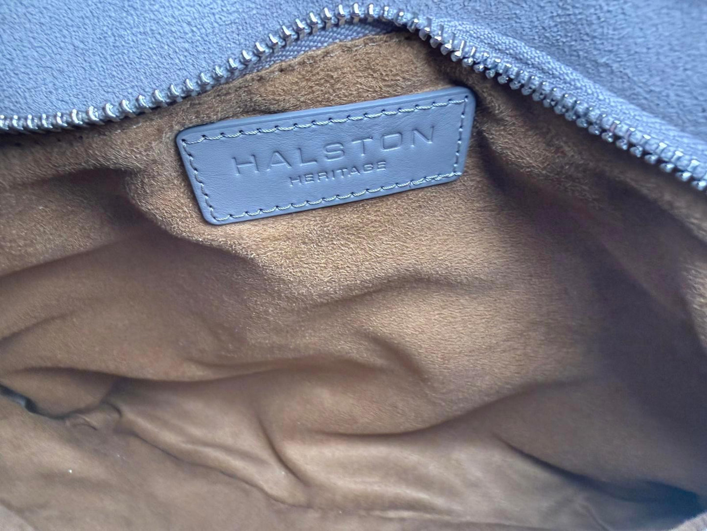 Halston Heritage Gray Suede Clutch