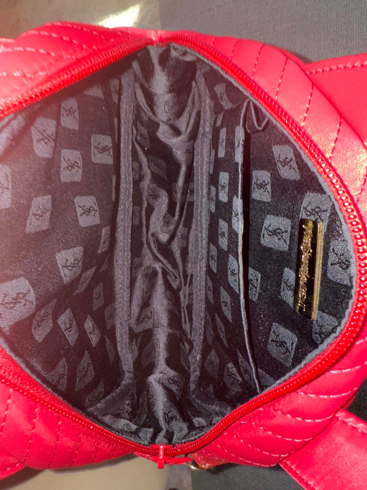 Vintage Yves Saint Laurent Red Nylon Handbag