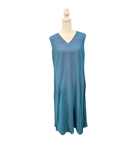 New Nazila Couture Teal Sleeveless Tunic Dress, Size L