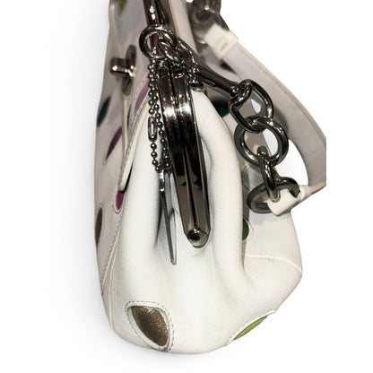 Coach Multicolored Polka Dot Kisslock Frame Satchel