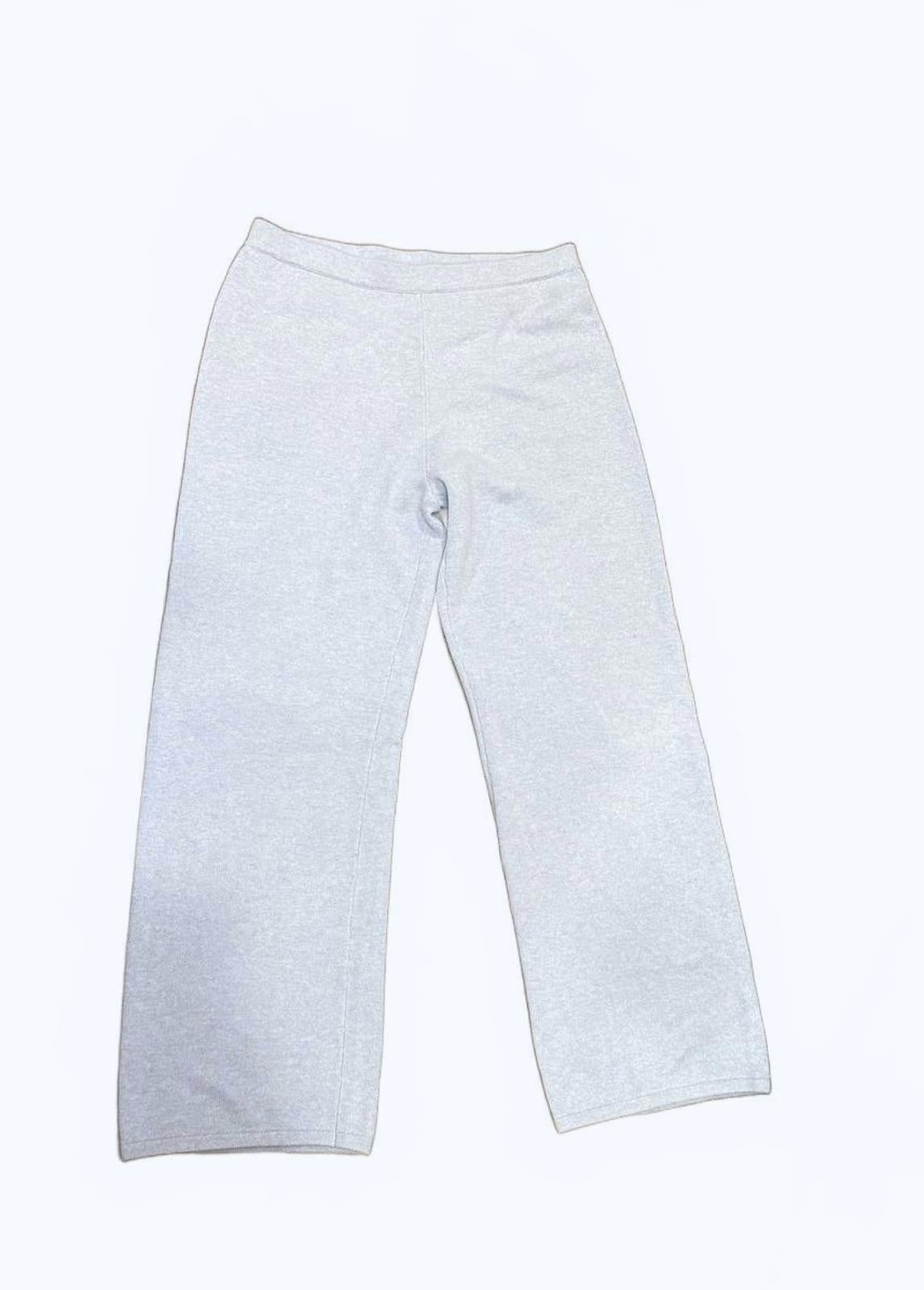 St. John Light Blue Women's Wool Blend Casual Pants, Large