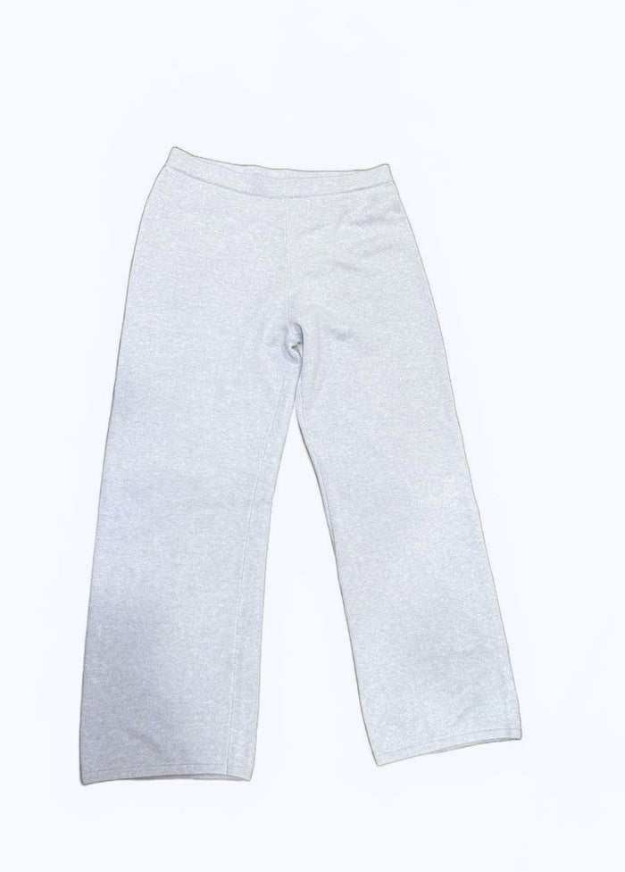 St. John Light Blue Women's Wool Blend Casual Pants, Large