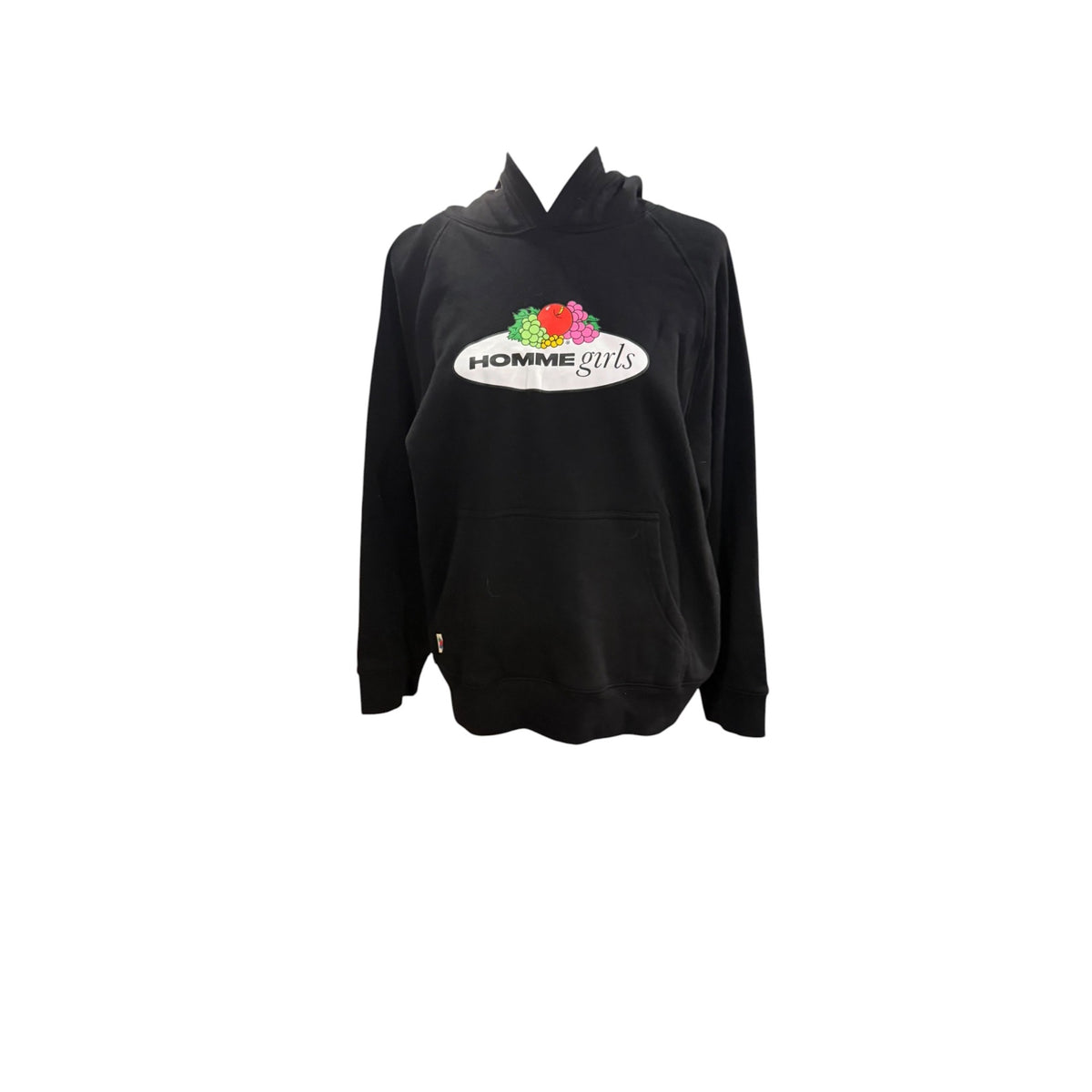 Fruit Of The Loom Homme Girls Black Hoodie Sweatshirt L 100% Cotton