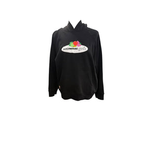Fruit Of The Loom Homme Girls Black Hoodie Sweatshirt L 100% Cotton