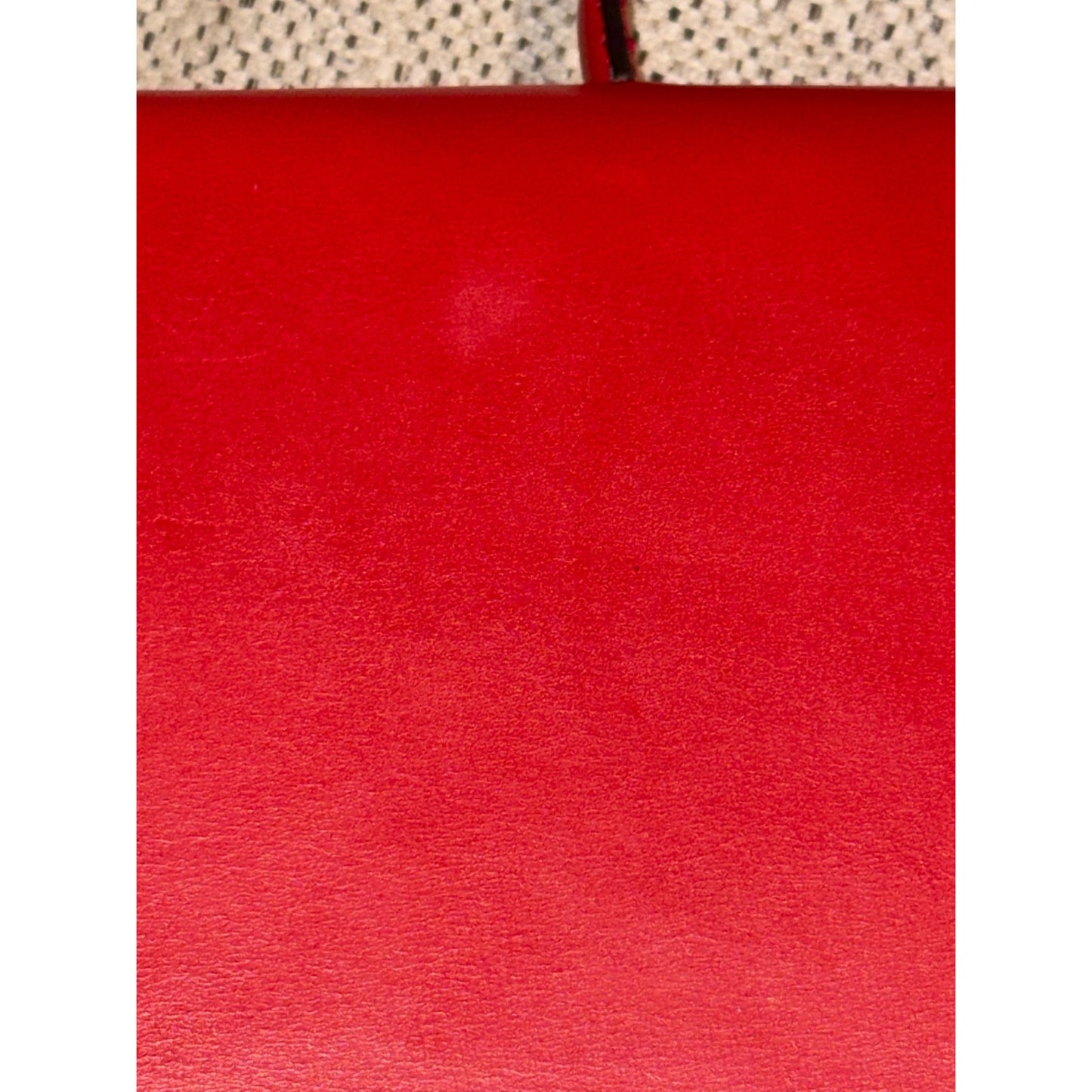Celine Red Leather Vintage Briefcase With Gold Hardware with COA