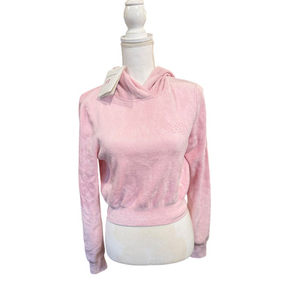Alexanderwang. T Cropped Pink Hoodie Medium NWT