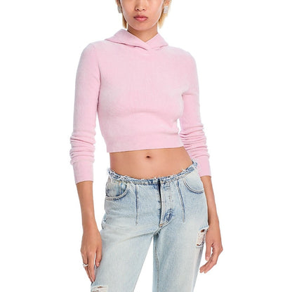 Alexanderwang. T Cropped Pink Hoodie Medium NWT