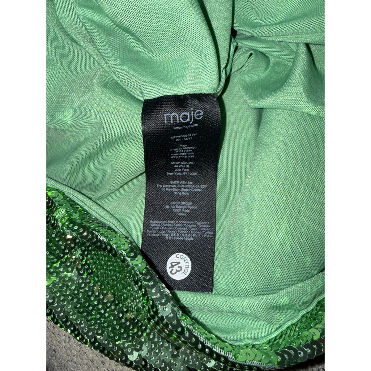 Maje Riverta Cutout Sequin Mini Dress, Size 42/M