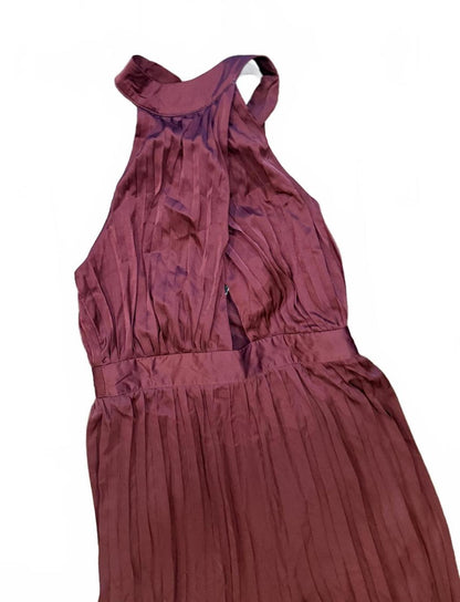 New Lulus Burgundy Halter Neck Jumpsuit