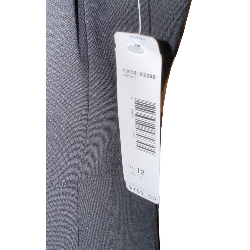 Attached Pendleton retail hangtag showing size 12 on the black dress.