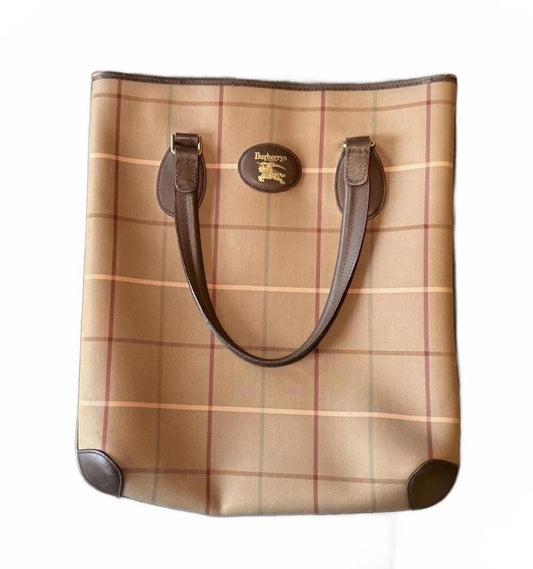 Vintage Burberrys Classic Check Tote Bag