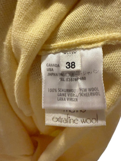 Escada Yellow Sleeveless Wool Knit Top, Size 38 (US Medium)