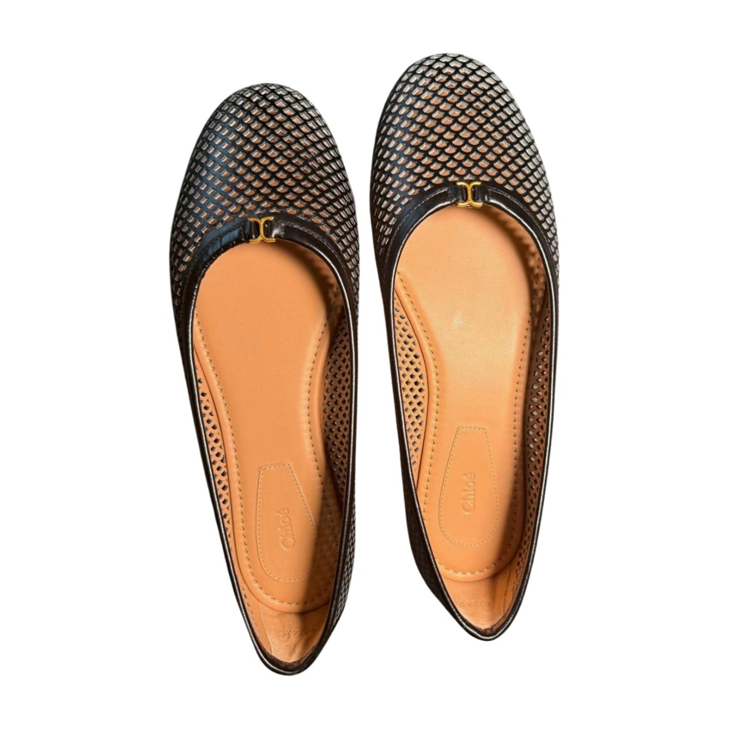 Chloé Black Marcie Leather Ballet Flats – Size 38.5/US 8