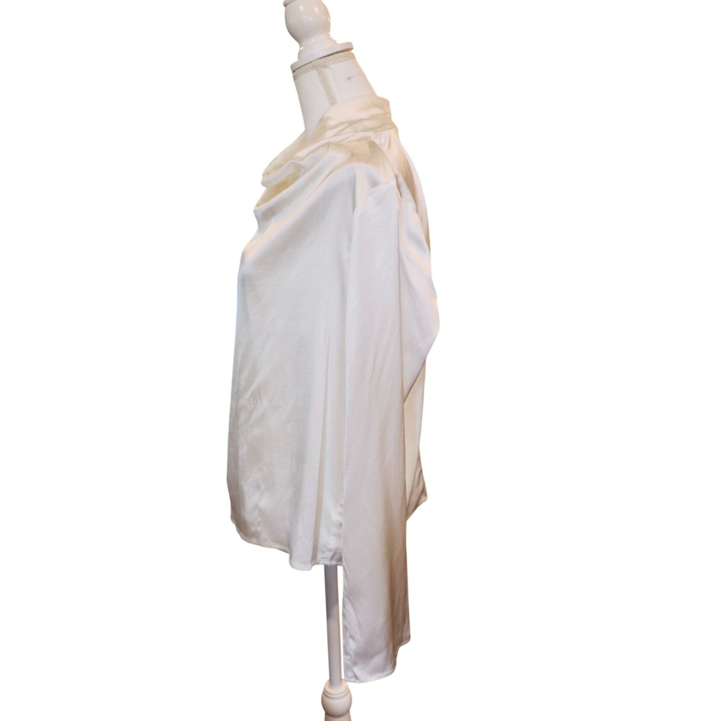 Favorite Daughter The Alice Ivory Long-Sleeve Cowl Neck Top, XL NWT