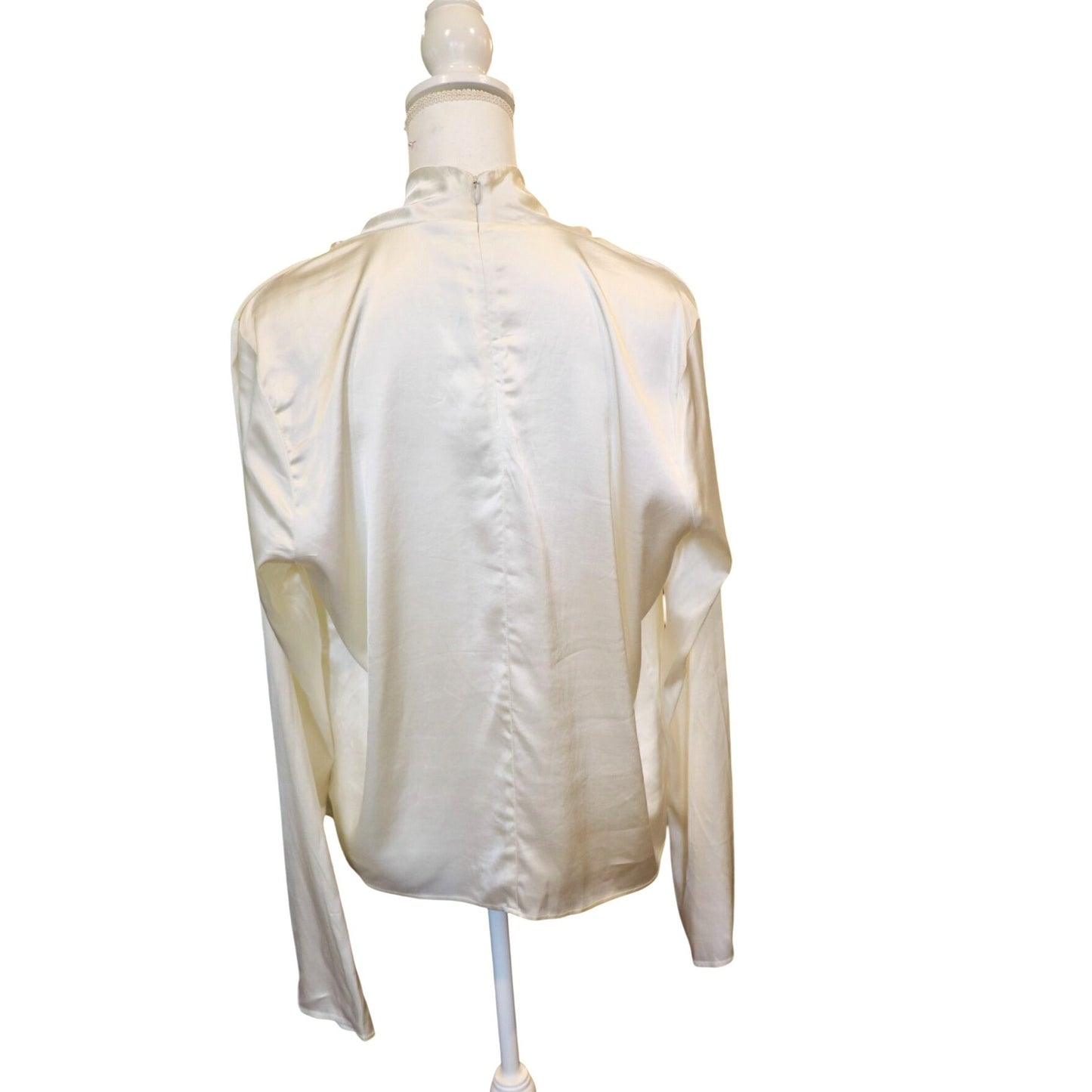 Favorite Daughter The Alice Ivory Long-Sleeve Cowl Neck Top, XL NWT