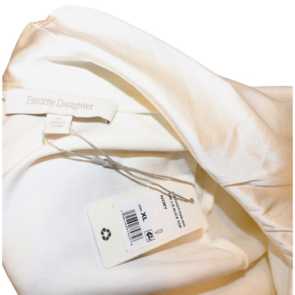 Favorite Daughter The Alice Ivory Long-Sleeve Cowl Neck Top, XL NWT
