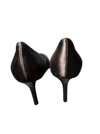 Aquatalia Women's Black Satin Pumps, size 8.5