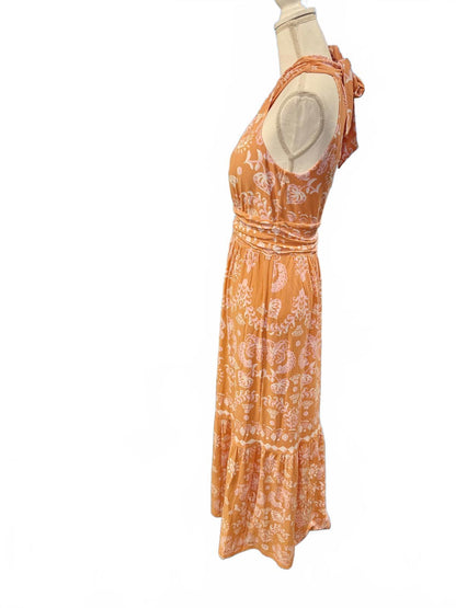 Lilly Pulitzer Montecito Mixed Print Cross-Neck Maxi Dress, Medium