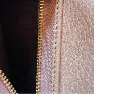 Gucci GG Marmont Pink Pebbled Leather Wallet
