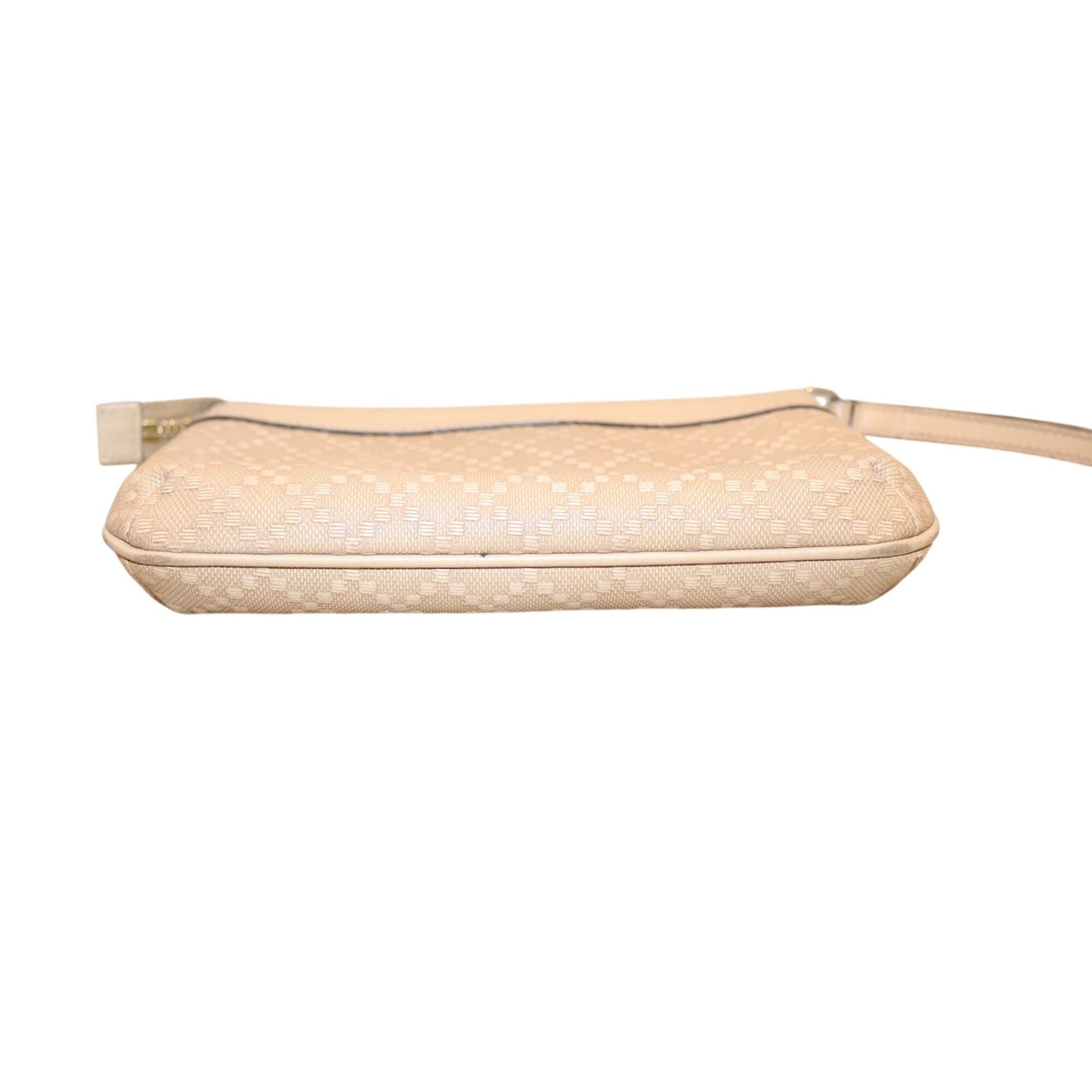 Gucci Diamonte Beige Wristlet Clutch