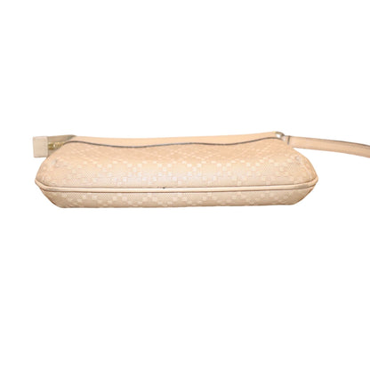 Gucci Diamonte Beige Wristlet Clutch