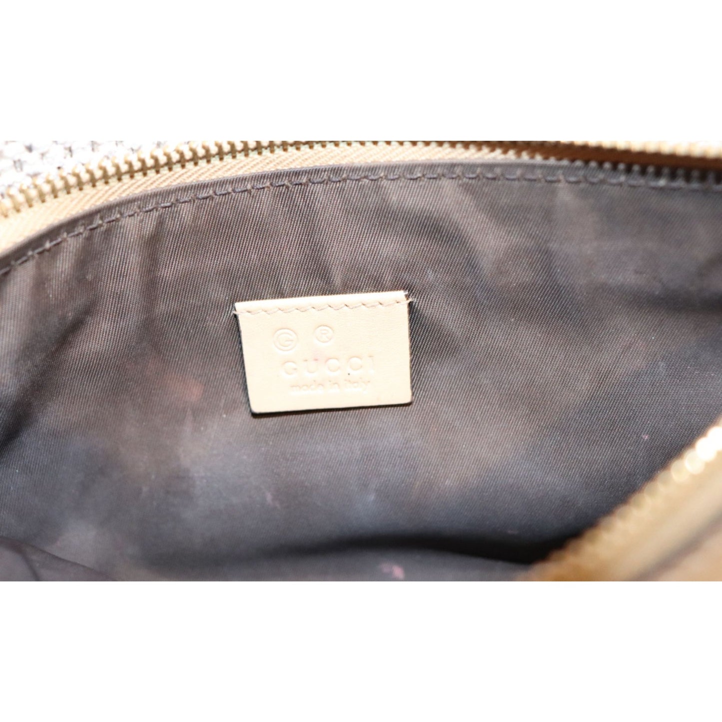 Gucci Diamonte Beige Wristlet Clutch