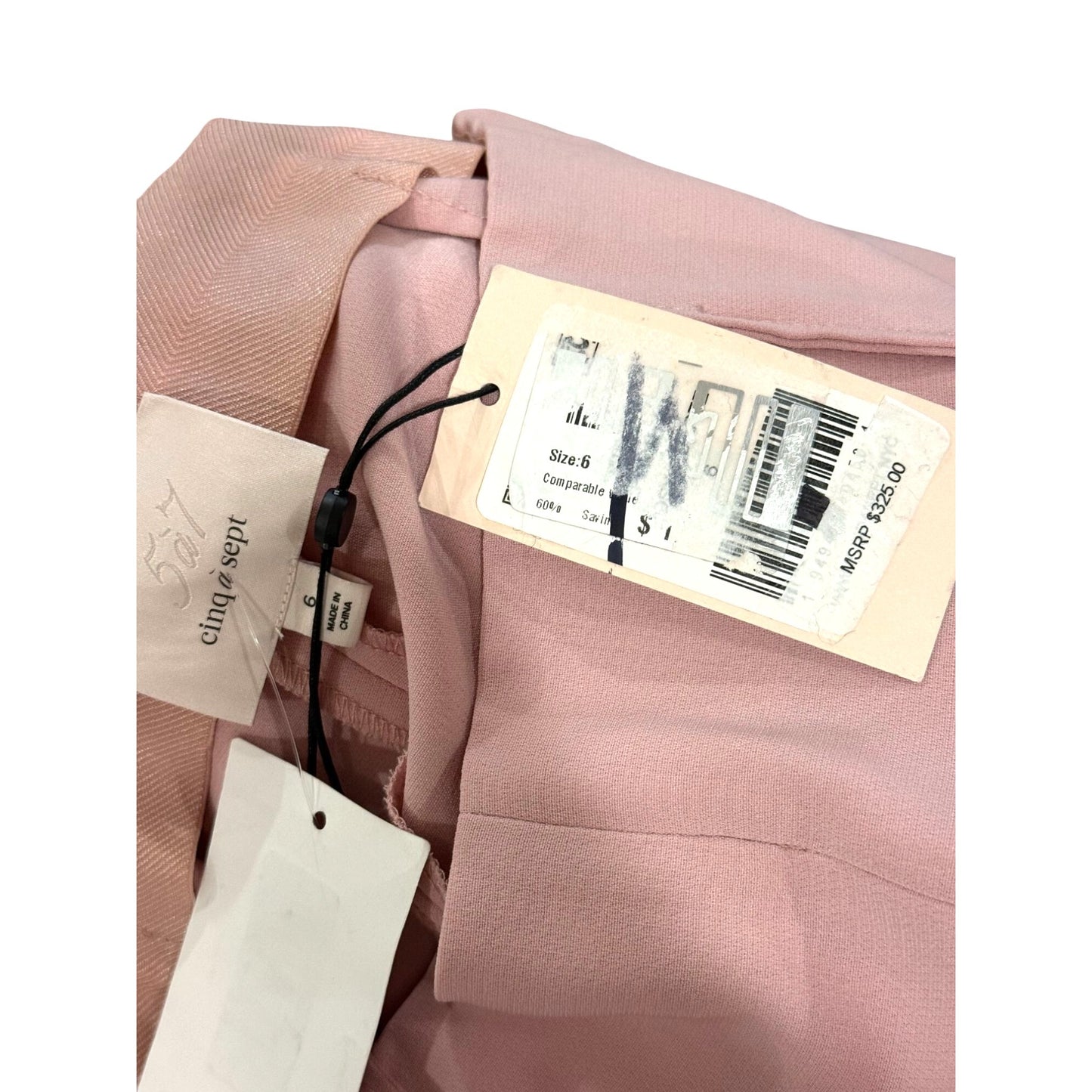 Cinq À Sept Womens Blush Pink Flared Pants, Size 6 NWT