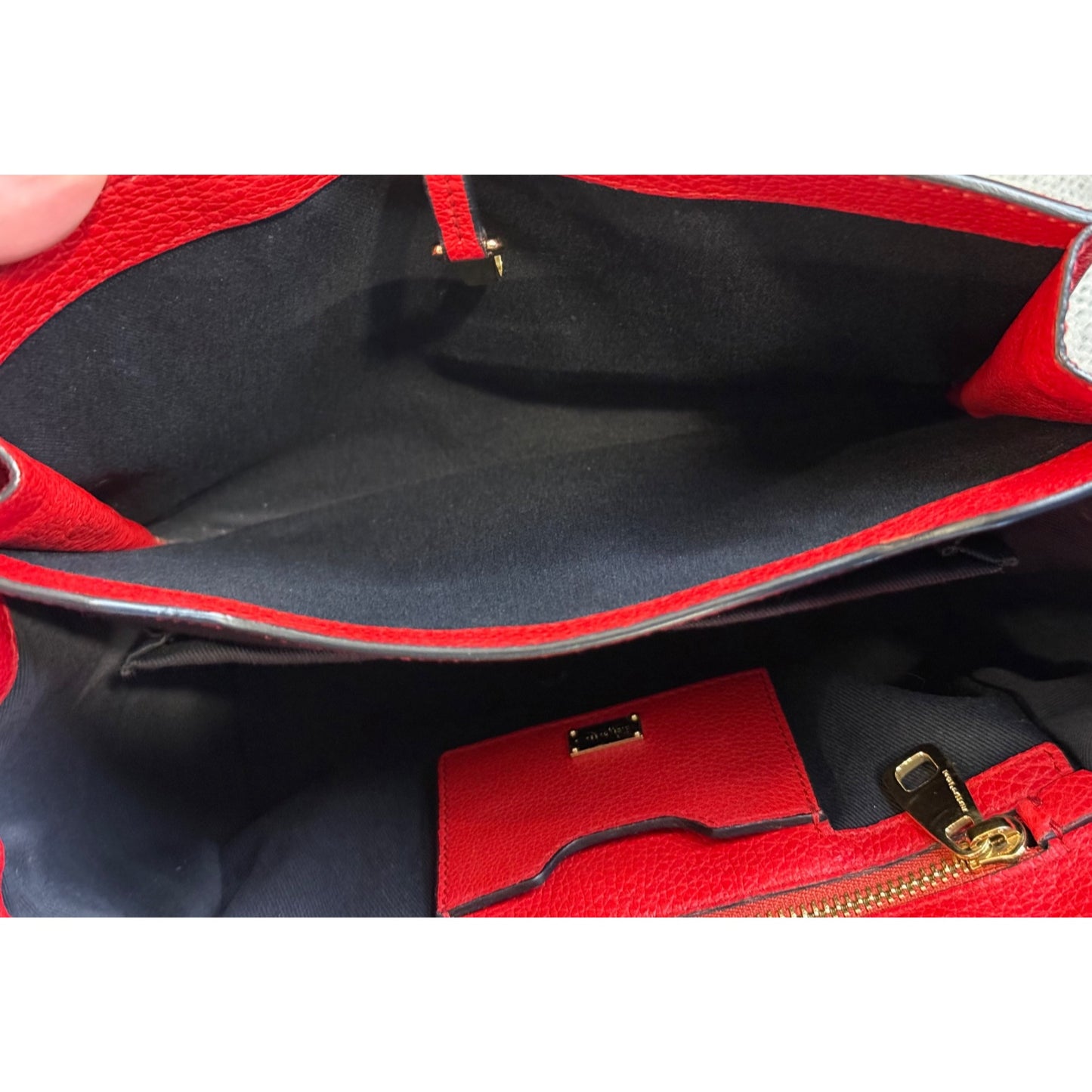 Dolce & Gabbana Greta Red Leather Top Handle Bag With Crossbody Strap