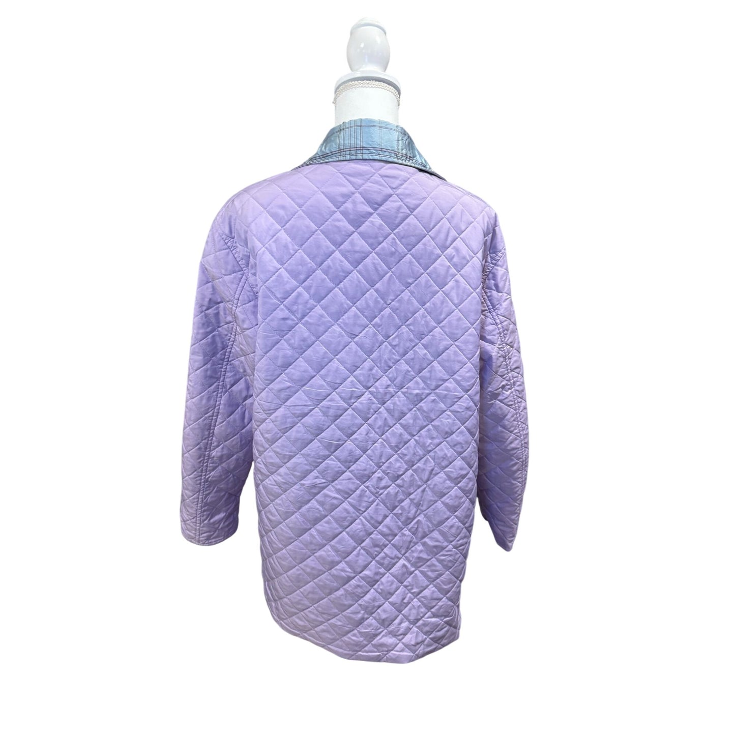 Escada Lavender Quilted Reversible Nylon/Silk Jacket Size 38/Large