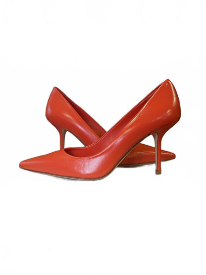 Tamara Mellon New Cinnamon Leather Pointed Toe Pumps, size 37/US 7