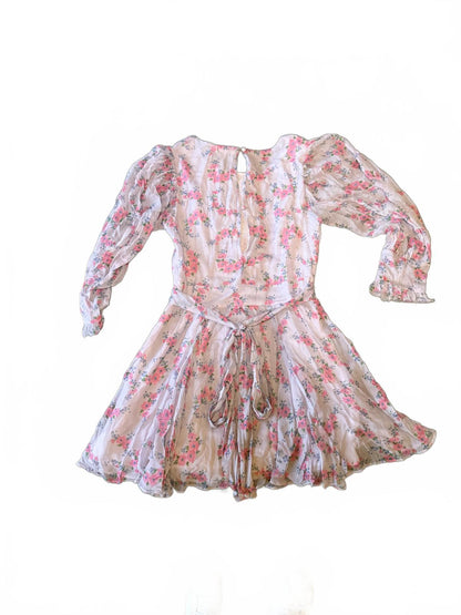 New LoveShackFancy Floral Long Sleeve Dress Size S
