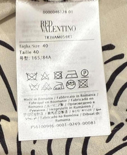 New RED Valentino Silk Bird Print Sleeveless Dress, Size 40 (US 4–6)